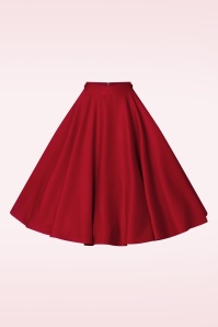 Banned Retro - Polly May Swing Skirt en Rouge 3