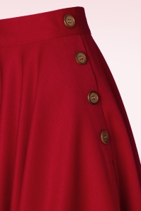 Banned Retro - Polly May Swing Skirt in Red 4