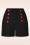 Banned Retro - Pin-up Shorts in Schwarz
