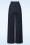 Collectif Clothing - Rebel Kate Wide Leg Trousers Années 50 en Bleu Marine  4