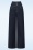 Collectif Clothing - Rebel Kate Hose mit weitem Bein in Marineblau