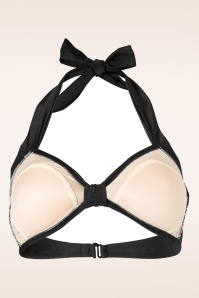 Esther Williams - 50s Classic Bikini Top in Solid Black 5