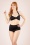 Esther Williams - 50s Classic Bikini Top in Solid Black 3