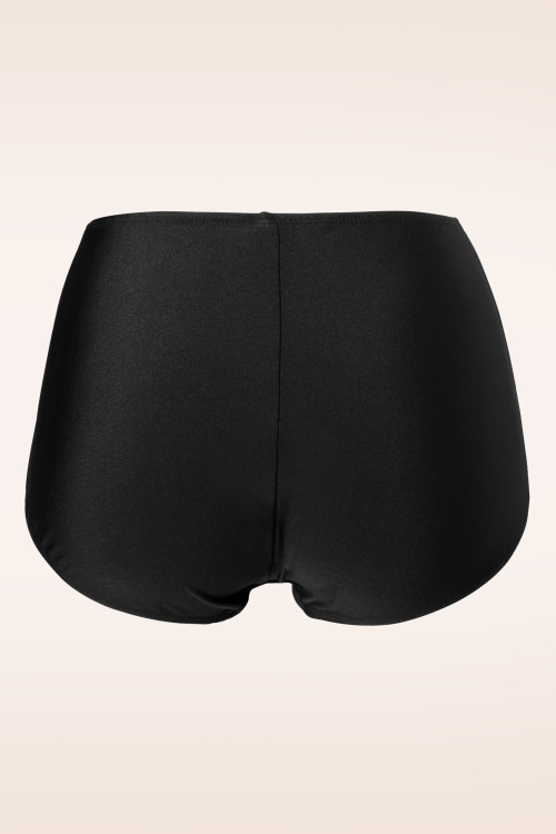 Esther Williams - Classic Bikini Pants Années 50 en Noir Uni 5