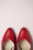 Banned Retro - Ava Sweetheart Leather Court pumps in rood 2