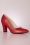 Banned Retro - Ava Sweetheart Leather Court Pumps in Red 3