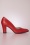 Banned Retro - Ava Sweetheart Leather Court Pumps in Red