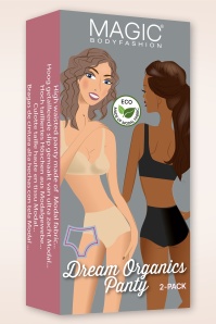 MAGIC Bodyfashion - Dream Organics Panty 2-pack in latte 4