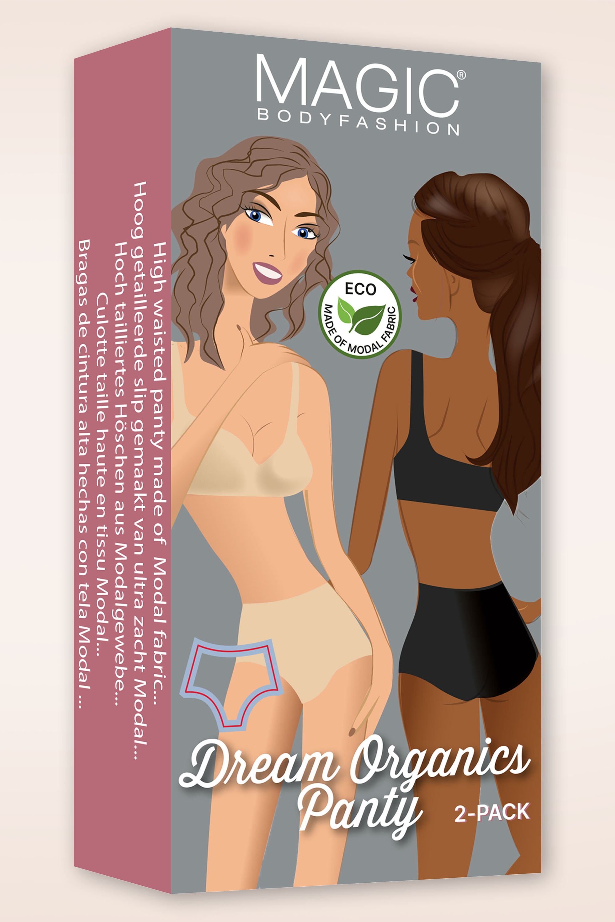 MAGIC Bodyfashion - Dream Organics Panty 2-pack in latte 4