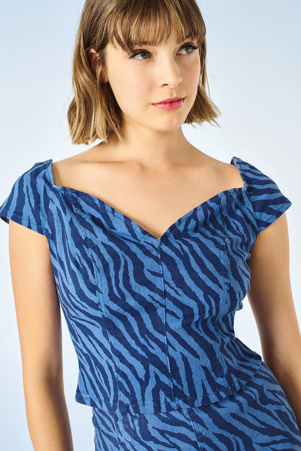 Minueto - Alexandra top in blauw