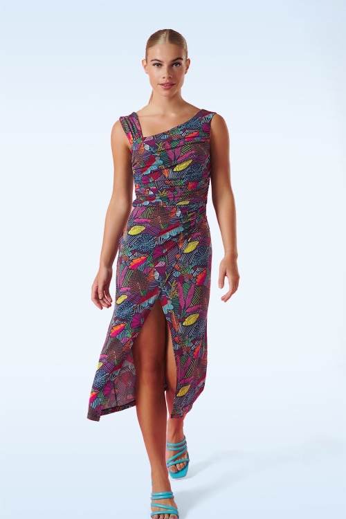 Minueto - Liberty Midi Dress in Multi