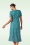 Minueto - Hanna midi jurk in blauw 2