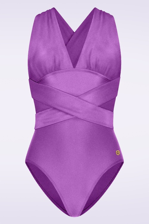  - Multiway Swimsuit in Shiny Lilac 2