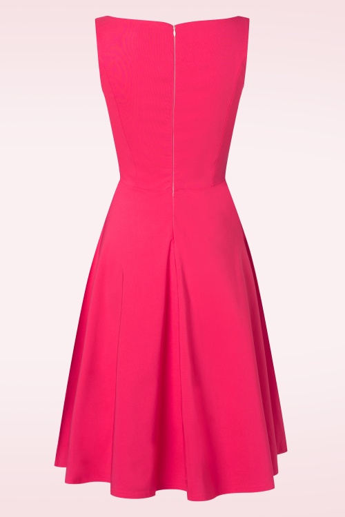 Vintage Chic for Topvintage - Nena Swing Kleid in Lippenstift Pink 2