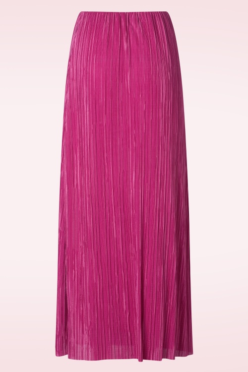 Vintage Chic for Topvintage - Lilly Pleated Maxi Skirt in Fuchsia 2
