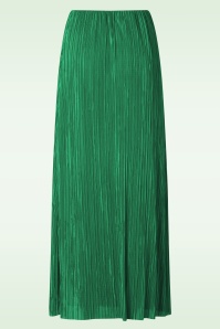 Vintage Chic for Topvintage - Lilly Pleated Maxi Skirt in Emerald 2