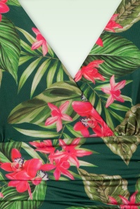 Vintage Chic for Topvintage - Tropical jumpsuit in groen 3