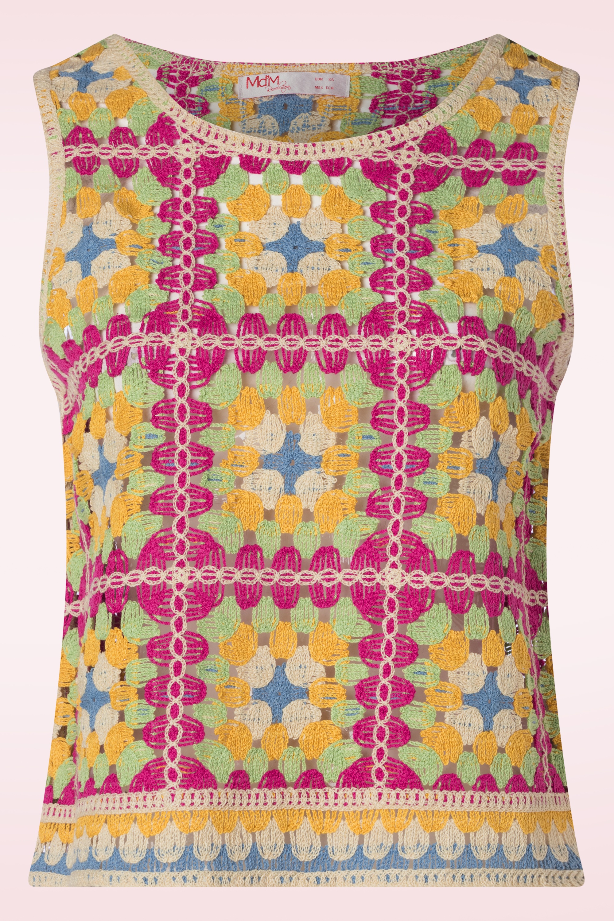 Md'M - Sage crochet top in multi 2