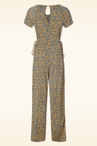 Md'M - Molly Jumpsuit in Blue and Yellow 3