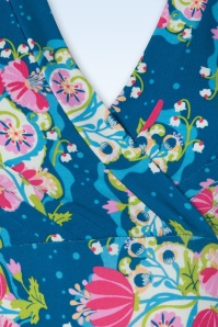 Blutsgeschwister - Shalala Tralala culotte jumpsuit in greek midsummer bouquet blauw 3