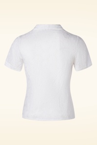 Pretty Vacant - Ellen Broderie Anglaise blouse in wit 2
