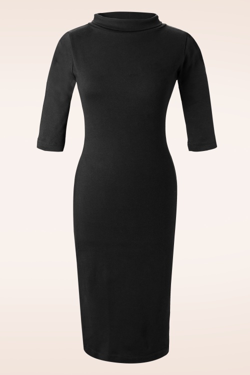 Heart of Haute - 60s Super Spy Dress in Black 2