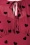 Vixen - Peppa Chiffon Hearts Tea jurk in frambozenrood 3