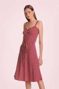Vive Maria - Sommerkleid Capri Streifen Kleid in Rot 2