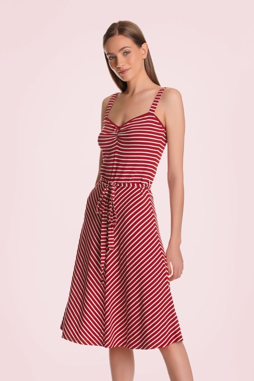 Vive Maria - Sommerkleid Capri Streifen Kleid in Rot 2