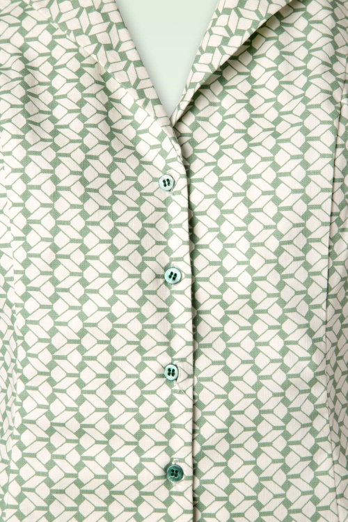 Banned Retro - Tina Tile blouse in mintgroen 3