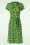 Pretty Vacant - Robin Retro Flowers Dress in Green