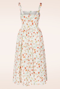 Timeless - Clemence Floral Dress in White  2