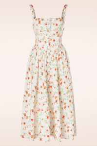 Timeless - Clemence Floral Dress in White 