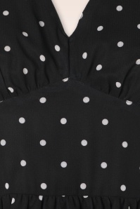 Timeless - Olive polka dot jurk in zwart 3