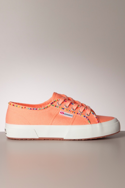 Superga - Cotu Classic Multicolour Beads sneakers in oranje meloen