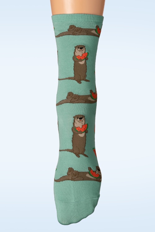 Socksmith - Ottermelon sokken in hemelsblauw 2