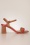 Poti Pati - Desiree Block Heel Sandals in Brown and Red