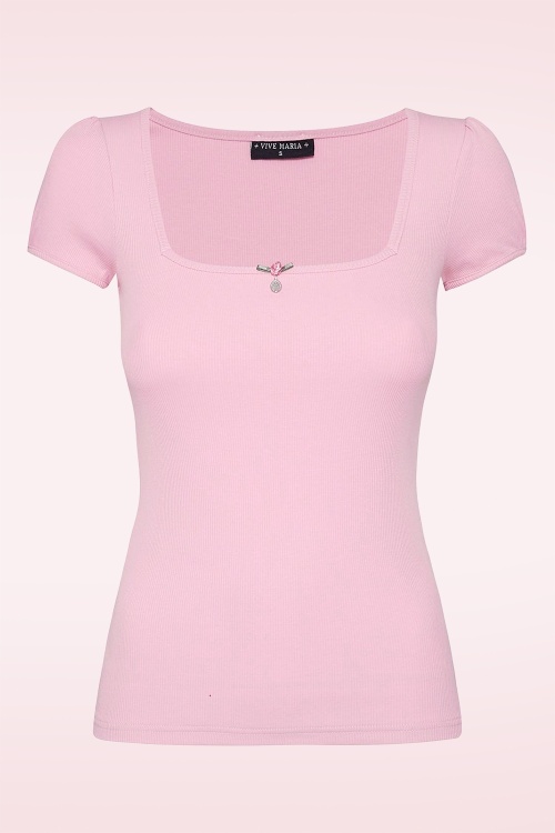 Vive Maria - Girl Ripp Shirt in Rose Hellrosa 2