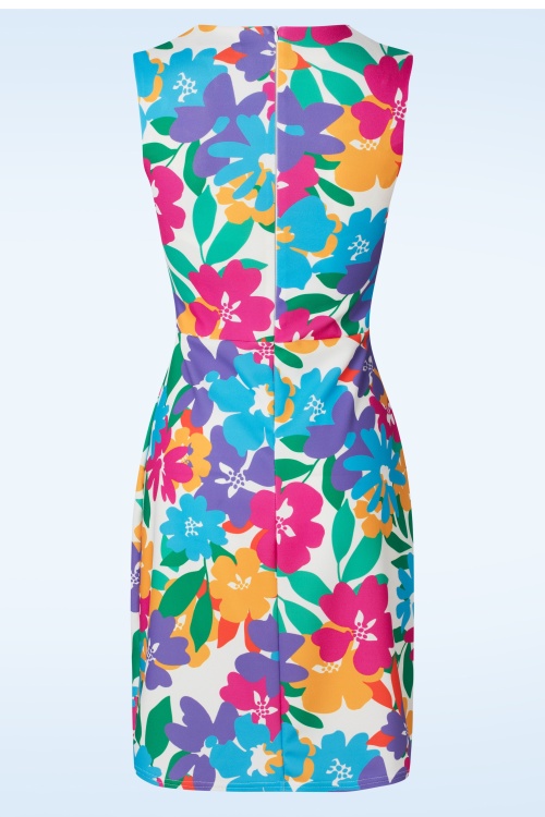 Vintage Chic for Topvintage - Donna bloemen jurk in multi 2