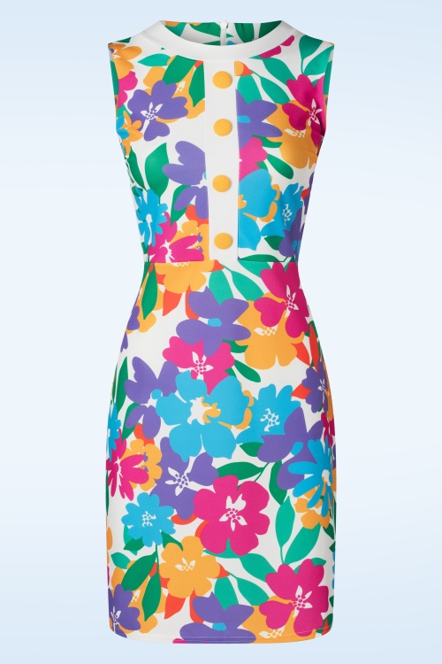 Vintage Chic for Topvintage - Donna bloemen jurk in multi