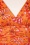 Vintage Chic for Topvintage - Robe corolle à motif papillons Grecian en orange 3