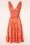 Vintage Chic for Topvintage - Grecian Butterfly swing jurk in oranje 