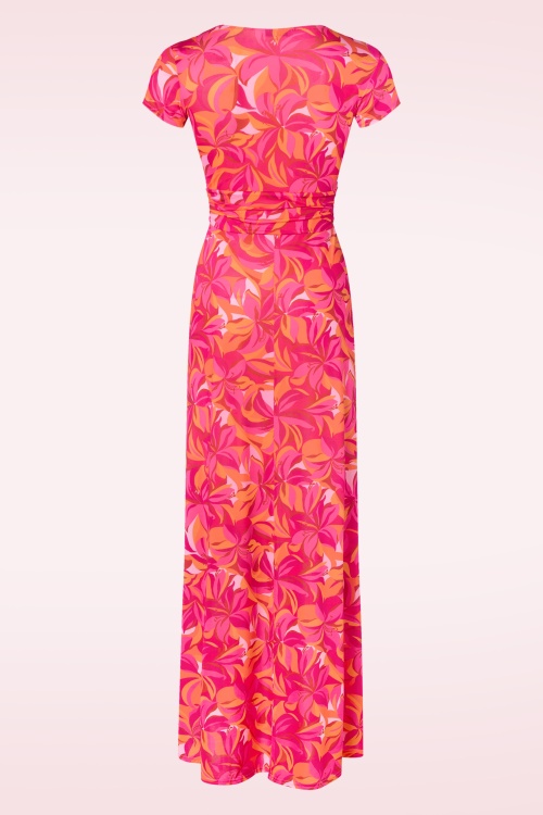 Vintage Chic for Topvintage - Rinda Floral Maxikleid in Pink 3