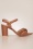 Poti Pati - Dina Block Heel Sandals in Cognac