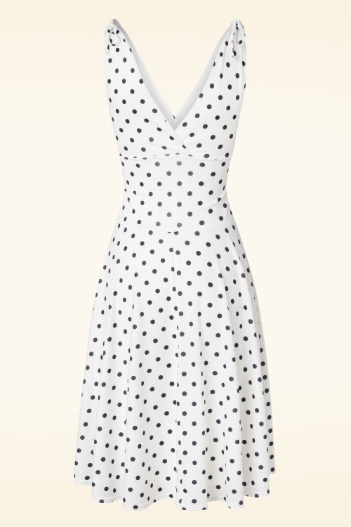 Vintage Chic for Topvintage - Grecian Polkadot Kleid in Weiß 2