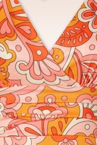 Vintage Chic for Topvintage - Gabriela Maxi Dress in Orange and Pink 3