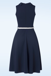 Vintage Chic for Topvintage - Trinny Swing Dress in Navy 2