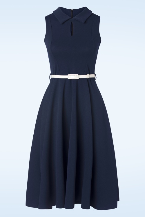 Vintage Chic for Topvintage - Trinny Swing Dress in Navy