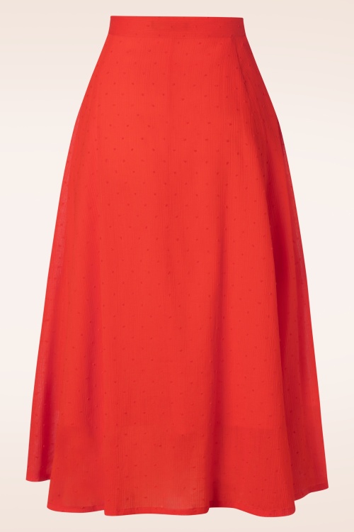 King Louie - Judy Midi Skirt Verano in Fire Red 4
