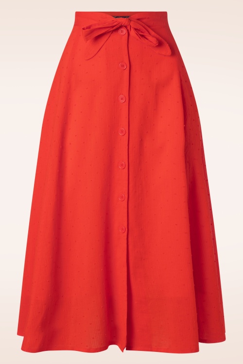 King Louie - Judy Midi Skirt Verano in Fire Red 2